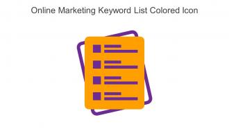 Online Marketing Keyword List Colored Icon In Powerpoint Pptx Png And Editable Eps Format
