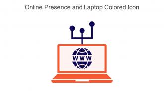 Online Presence And Laptop Colored Icon In Powerpoint Pptx Png And Editable Eps Format