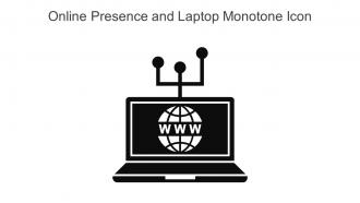 Online Presence And Laptop Monotone Icon In Powerpoint Pptx Png And Editable Eps Format
