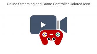 Online Streaming And Game Controller Colored Icon In Powerpoint Pptx Png And Editable Eps Format