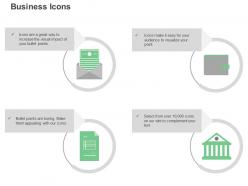 Open mail wallet bill bank ppt icons graphics