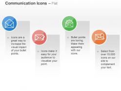 Open writing reading searching mails ppt icons graphics