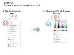 Open writing reading searching mails ppt icons graphics