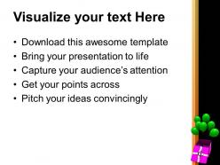 Opened gift box with green balloons beauty powerpoint templates ppt themes and graphics 0113