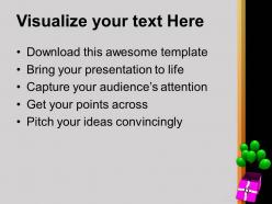 Opened gift box with green balloons beauty powerpoint templates ppt themes and graphics 0113