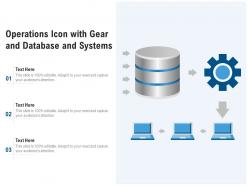 Operations icon with gear and database and systems