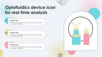 Optofluidics Device Icon For Real Time Analysis Ppt Template