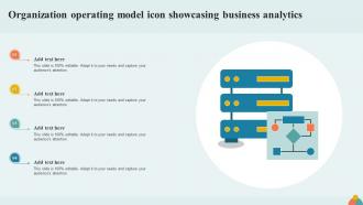 Organization Operating Model Icon Showcasing Business Analytics