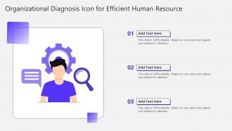 Organizational Diagnosis Icon For Efficient Human Resource