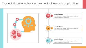 Organoid Icon For Advanced Biomedical Research Applications Ppt Template