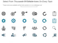 Our mission with icons for target audience and values ppt slides