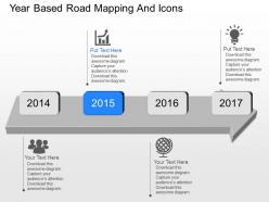 Ow year based road mapping and icons powerpoint template