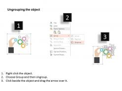 Ox multiple gears with hand and icons flat powerpoint design