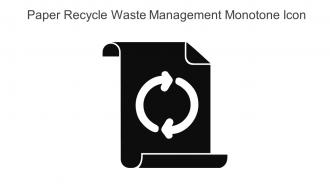 Paper Recycle Waste Management Monotone Icon In Powerpoint Pptx Png And Editable Eps Format