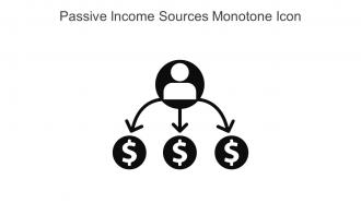 Passive Income Sources Monotone Icon In Powerpoint Pptx Png And Editable Eps Format