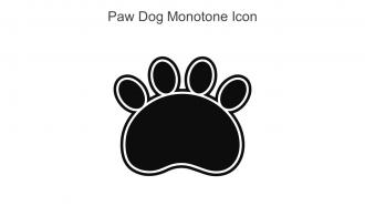 Paw Dog Monotone Icon In Powerpoint Pptx Png And Editable Eps Format
