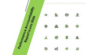 Performance accountability report icons slide ppt powerpoint presentation graphics