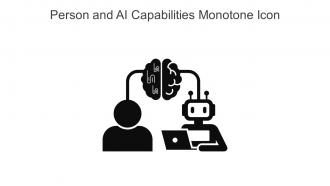 Person And Ai Capabilities Monotone Icon In Powerpoint Pptx Png And Editable Eps Format