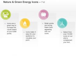 Petrol pump flame fuel power plant ppt icons graphics