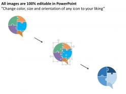 Ph speech bubble with puzzle design and icons flat powerpoint design
