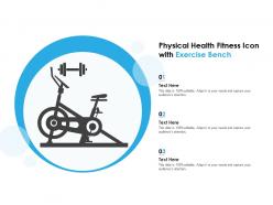 Physical health fitness icon with exercise bench