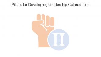Pillars For Developing Leadership Colored Icon In Powerpoint Pptx Png And Editable Eps Format