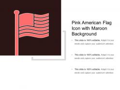 Pink american flag icon with maroon background