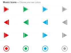 Play pause forward backward stop ppt icons graphics