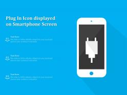 Plug in icon displayed on smartphone screen