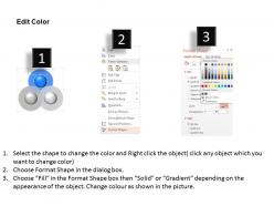 Pn three circles with dollar bag team icons powerpoint template slide