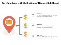 Portfolio icon with collection of distinct sub brand