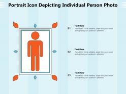 Portrait icon depicting individual person photo