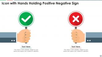 Positive Negative Icon Powerpoint Ppt Template Bundles