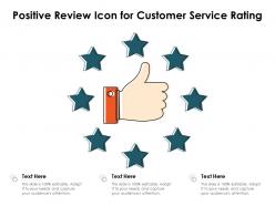 Positive review icon for customer service rating