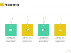Post it notes optimizing infrastructure using modern techniques ppt icons