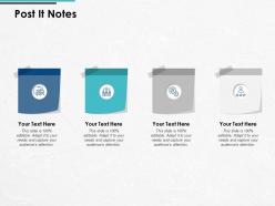 Post it notes process gear c165 ppt powerpoint presentation icon clipart