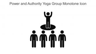 Power And Authority Yoga Group Monotone Icon In Powerpoint Pptx Png And Editable Eps Format