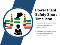 Power plant safety short time icon