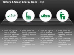 Power plug factory eco dustbin symbol ppt icons graphics