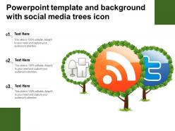 Powerpoint template and background with social media trees icon