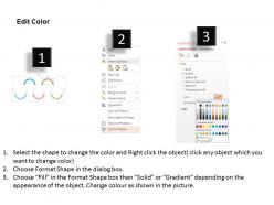 Ppts five staged pie charts and icons for financial management flat powerpoint design