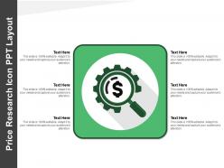 Price research icon ppt layout