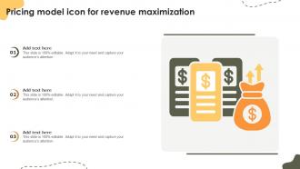 Pricing Model Icon For Revenue Maximization