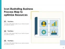 Process Map Icon Continuous Improvement Illustrating Business Optimize Resources