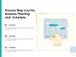Process Map Icon Continuous Improvement Illustrating Business Optimize Resources