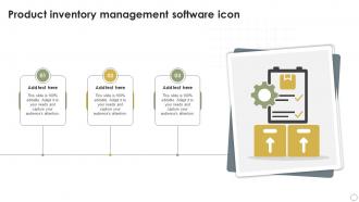 Product Inventory Management Software Icon Ppt Sample