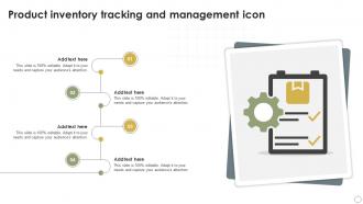 Product Inventory Tracking And Management Icon Ppt Slide
