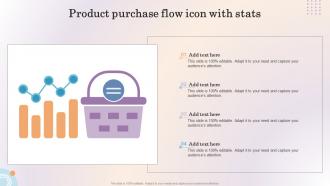 Product Purchase Flow Icon With Stats