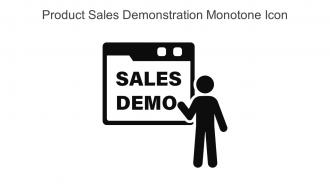 Product Sales Demonstration Monotone Icon In Powerpoint Pptx Png And Editable Eps Format