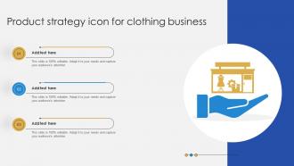 Product Strategy Icon For Clothing Business